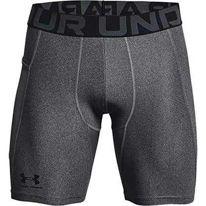 Under Armour Men's Armour Heatgear Compression Shorts - color: Carbon Heather (090)/Black, size: Medium