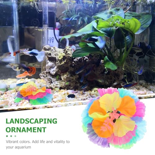 SUPVOX Lifelike Silicone Aquatic Plant Ornament Purple Simulation Water Plant for Fish Tank Decoration for Home and Office Aquarium