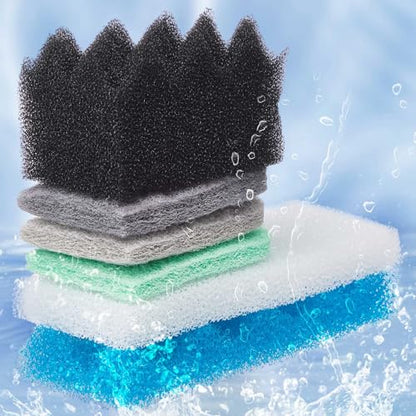 52 Pcs Replacement Filter Media Kit Compatible with Fluval 306/307 Aquarium Filters, Include Three Bio Sponge, Ammonia/Phosphate/Nitrite Remover, Towel and Grease - style: 306/307