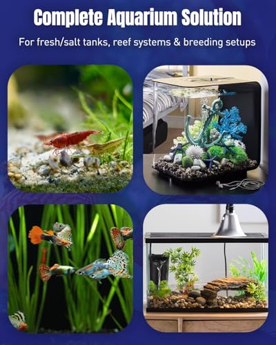 Pawfly 6 in 1 Digital Water Testing Kit, 50 Strips Fresh/Salt Aquarium Water Test Kit, Fish Tank Water Testing Kit, Digital Water Tester for pH, Nitrate, Nitrite, Chlorine, Total Hardness & Carbonate - size: Water Testing Kit
