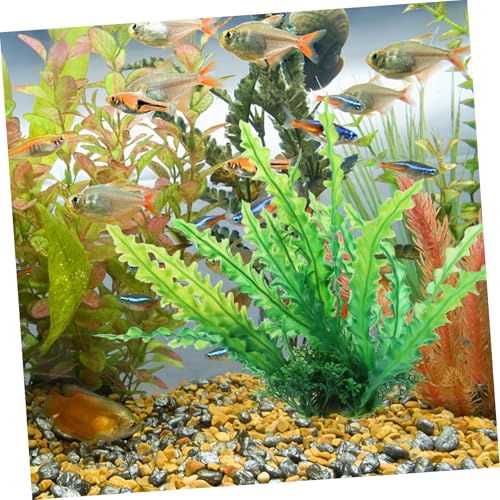 ORFOFE 2Pcs Aquarium Fish Tank Plants Fake Grass Decoration for Desktop Fish Tanks for Home Office Wedding Decor and Enhances Aquarium Aesthetics