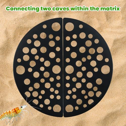 2 Pack Shrimp Cave,Shrimp Hides for Aquarium,ShrimpHideouts Stealth Caves,Shrimps Breeding Protector,Shrimps Breeding Cave Shelter Aquarium Tunnel for Fish Tank Accessories Decor