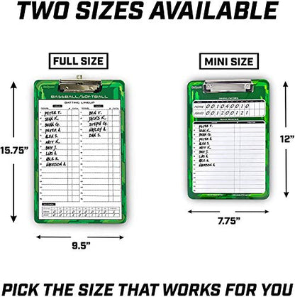 GoSports Premium Dry Erase Coaches Clipboards – Basketball, Baseball, Football, Soccer, Hockey, Volleyball, Lacrosse - color: Baseball / Softball