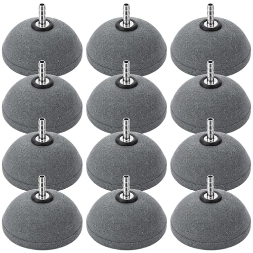 12 Pcs Aquarium Air Stones 2.3 Inch Pond Air Stone Bread Mineral Airstones Bubble Fish Tank Airstone Oxygen Diffuser for Aquarium Fish Tank Bucket Pond and Dwc Reservoir - size: 5.8 x 4.4 cm/ 2.3 x 1.7 inches