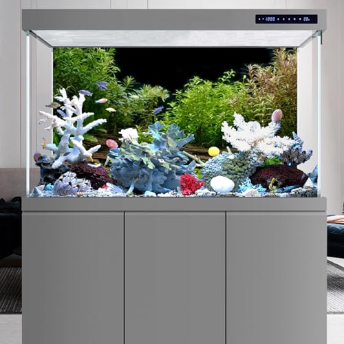 AWERT Aquarium Background River Bed & Lake Aquatic Plant Fish Tank Background Vinyl 36x18 inches - size: 36x18in/90x45cm