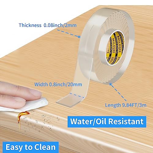 Clear Edge Protector Strip, 0.8in x 9.84FT, Sharp Edge Wrap Cover Tape, Self Adhesive Corner Protective Bumper Guards for Cabinet Door Desk Glass Table Furniture, Kitchen Countertop, Waterproof - size: 1 Pack x 0.8in x 9.84FT