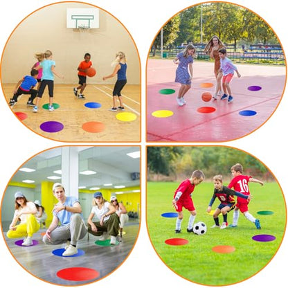 12 Pcs 9 Inch Agility Cones, Multiple Color