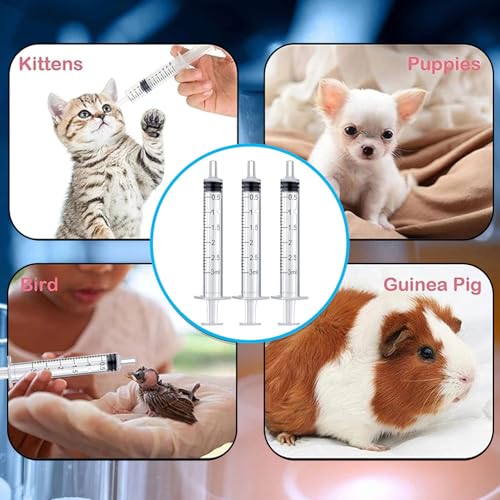 3ml Syringe for Liquid,Syringe Without Needle,Sterile Individually Packed 20pcs.