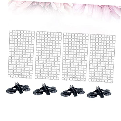 2sets Aquarium Divider Plate for Fish Tank Lattice Panel Spliced and Suction Cup Random Color
