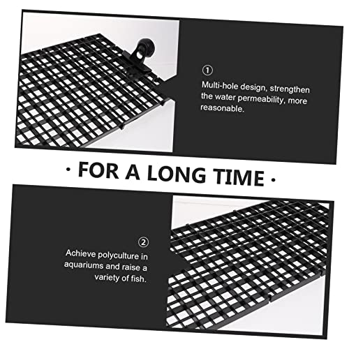 Garneck 1set Aquarium Isolation Board Divider High Transparency Fish Tank Divider Cups Mesh for Breeding Separation for Fish and Fry - color: Black