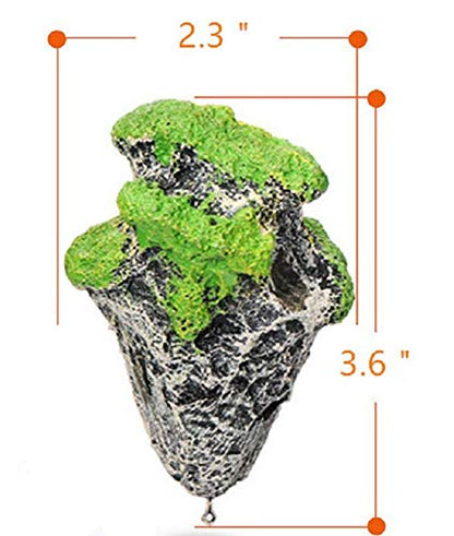 Hewnda Aquarium Decor - Floating Moss Rock Resin Stone - Fish Tank Decor, Small Aquarium Magic Hallelujah Floating Garden