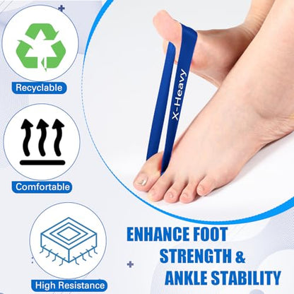 WinnerWhy 5 Pack Toe Exercise Bands Stretcher Separator Spacer,Blue - color: Blue