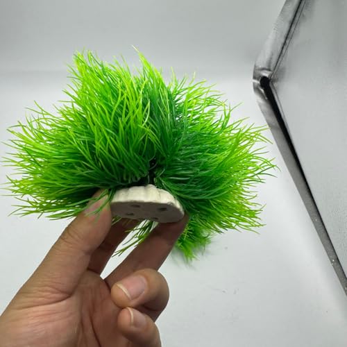 3 Pack Aquarium Plants,Decorations Artificial Fish Tank Plants with Weighted Base Green Aquarium Decor for Betta Tanks Aquascaping Reptile Terrariums (Green 3Pcs)