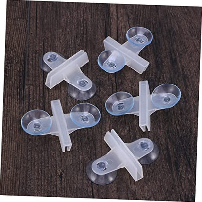 Happyyami 5pcs Aquarium Glass Suction Cup Purple Gravel for Aquarium Fish Aquarium Accessories Fish Tank Breeding Aquarium Divider Sucker Fish Tank Suction Cup Partition Clip White