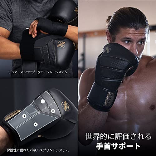 Hayabusa T3 Boxing Gloves - Sparring | Sparring Gloves, Muay Thai Gloves, Kickboxing Gloves, Heavy Bag Gloves, Boxing Gloves for Men and Women, Boxing Gloves - color: Black/Gold, size: 10oz