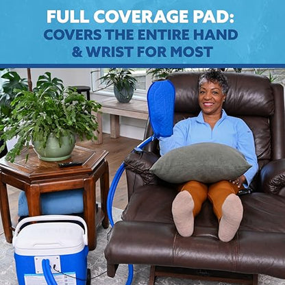 Polar Active Ice 3.0 Cold Therapy Ice Machine System with Programmable Timer, Hand and Wrist Compression Pad, Lightweight 16 Quart Cooler, Quiet Pump, Strong Cryotherapy Pain Relief and Treatment - style: Hand Wrist Pad