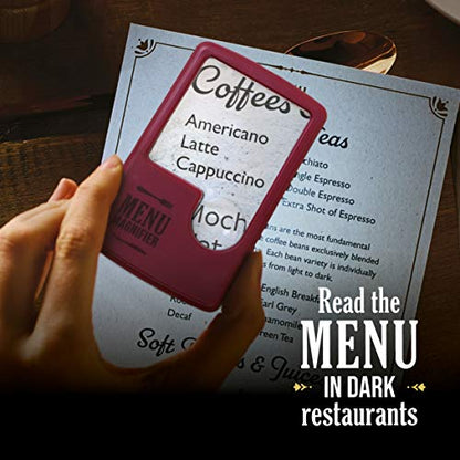 IF IF Light Up Menu Magnifier-Aqua, Turquoise, One Size