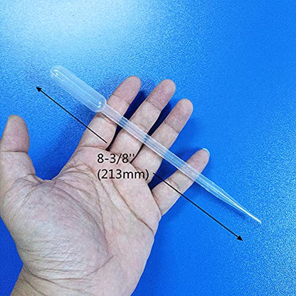 5 Pack Aquarium Test Dropper 5ml (Length 8.4'') Coral Feeder Mini Fish Bowl Fish Feces Transfer Pipettes