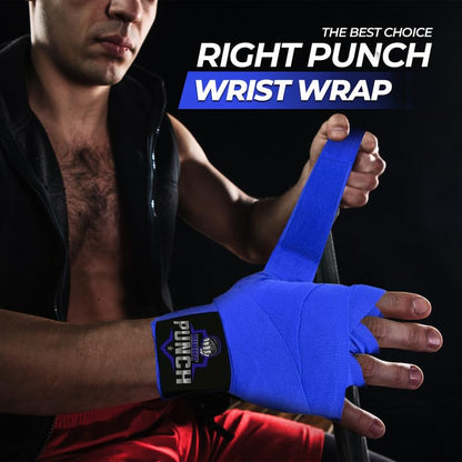 ProShield Boxing Wraps| 180-Inch Bandages| Boxing Hand Wraps Protection for Muay Thai MMA and Kickboxing - color: Blue, size: 157"
