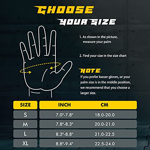 FREETOO Fingerless Workout Gloves for Men,Padded Palm Weight Lifting Gloves - size: Large