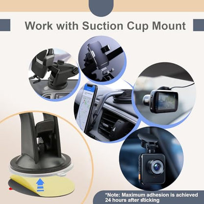 Sticky Adhesive Pad Replacement for Suction Cup Mount, 5pcs Circle 70mm(2.76") Extra Strong Double-Sided Sticker Tapes for Universal Car Dashboard Phone Holder Windshield Dash Cam GPS Camera Sucker