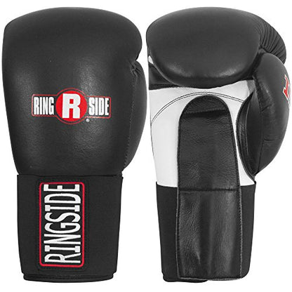 Ringside IMF Tech Hook and Loop Boxing Training Sparring Gloves - color: Black, size: 18-Ounces