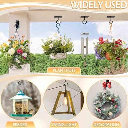 Ceiling Hooks for Hanging Plants - Iron Plant Hanger for Wall Mount - 2 Pack/2.5 Inch Ceiling Hook for Indoor Use - size: 2.5 Inch, style: Ceiling Hooks 2 Pc