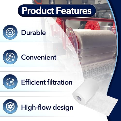 Replacement Roll for Reefmat 1200, 115' Long x 6.78" High Replacement Fleece roll Compatible with Red Sea, Roller Mat for Red Sea Fits for Automatic Filtration of Impurities