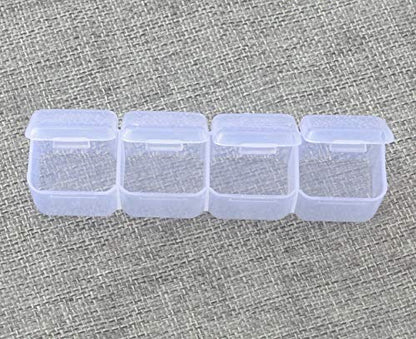 2 Pack 28 Grids Clear 5D Diamond Painting Embroidery Box, Accessories Storage Containers Adjustable Bead Case with 196 Pcs Label Stickers (28 Grids-2pack) - color: 28 Grids-2pack