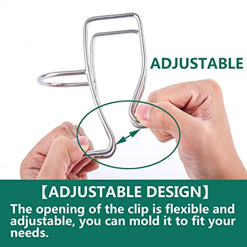 Adjustable Washing Machine Washer Drain Hose Holder Hook, Laundry Tub Hose Guide Clip, Universal Utility Sink Hose Clamp, 304 Stainless Steel