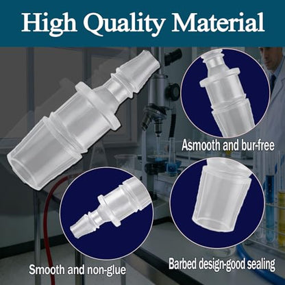 22 Pcs Hose Barb Fittings Assortment,11 Sizes of Equal and Unequal Barbed Hose Fittings, Pipe Connectors, Joint Splicers, and Menders for Aquarium, Household, Fuel, Gas, Liquid, Air Hose Repair