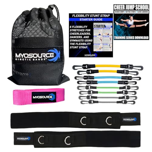 Cheer Kinetic Bands – Leg Strengthening Resistance Bands for Cheerleaders - style: Pink Level 1