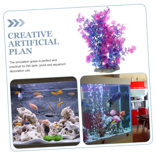 Decorative Aquarium Grass Artificial Tank Plant for Desktop Fish Tank Landscape DIY Lifelike Underwater Grass for Hiding and Enhancing Aquarium Ambiance