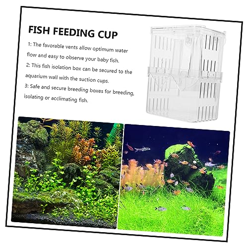 ORFOFE Separation Container 2pcs Fish Tank Nursery Box Guppy Breeding Box Fry Hatchery Incubator Practical Design