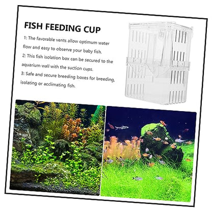 ORFOFE Separation Container 2pcs Fish Tank Nursery Box Guppy Breeding Box Fry Hatchery Incubator Practical Design