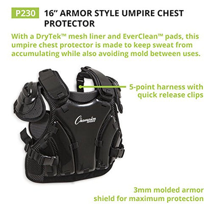 Champion Sports Umpire Chest Protector - style: Equipment Bag