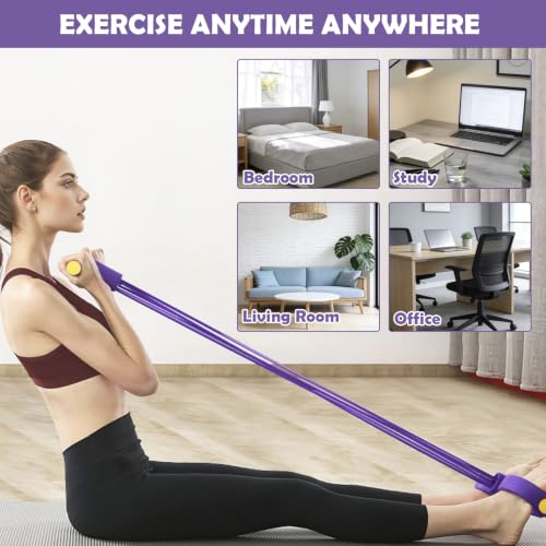 Pedal Resistance Band with Handle,4/6/8 Tubes Available,Full-Body Workout