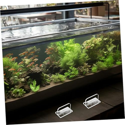 6pcs Self-Adhesive Fish Tank Lid Grip Handles Clear Acrylic Replacement Accessories for Easy Installation and Secure Grip Aquariums