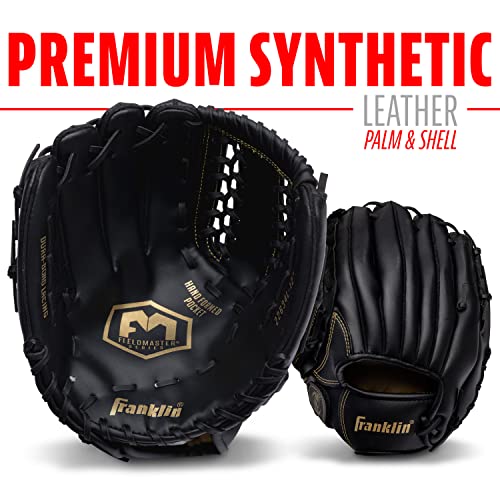 Franklin Sports Field Master Baseball Glove - color: Black/Gold, style: 12" - Trapeze Web