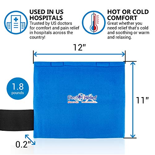 Soft Gel Hip Ice Wrap - size: 11x12 Inch (Pack of 1)