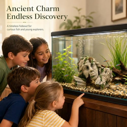 Aquarium Hideout Cave Decor, Betta Fish Tank Decorations Cave Ornament Accessories for Breeding Betta Goldfish Shrimp Conch Reptile Leopard Gecko
