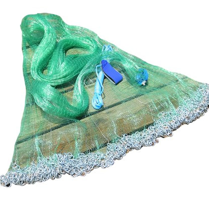 Easy Throw Cast Net for Fishing - Durable Fish Nets for Fishing with Smooth Casting, Perfect for Catching Fish, 8/9/10/12ft Radius