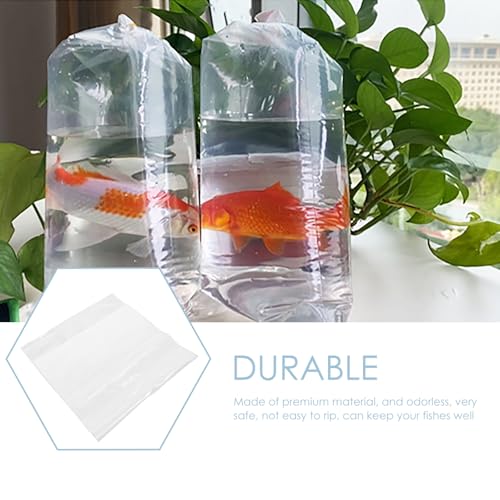 Healifty 20pcs Fish Transport Bags 40x65cm Leak-proof Plastic Packaging Pouches for Live Aquarium Fish Shipping and Storage