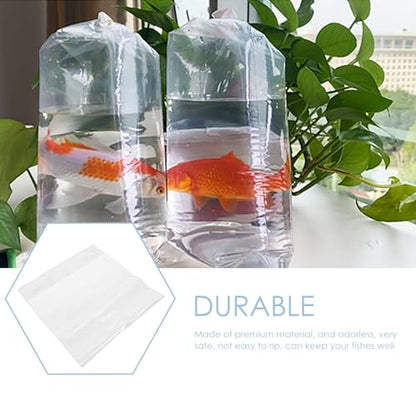 Healifty 20pcs Fish Transport Bags 40x65cm Leak-proof Plastic Packaging Pouches for Live Aquarium Fish Shipping and Storage