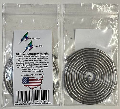 Awesome Aquatic Plant Anchors/Weights 48" Strip Cut Your Own Size Lead Ribbon or Rod Live Plants Weight Anchor - size: 48 Inch Cut Your Own
