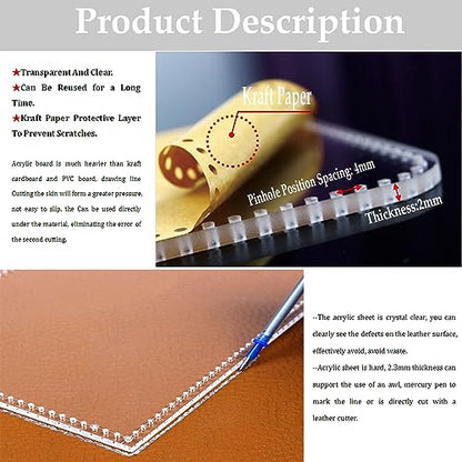 RIVEENY Shoulder Bag - Acrylic Leather Pattern Templates for Satchel, Bucket Bag (AAB-621)