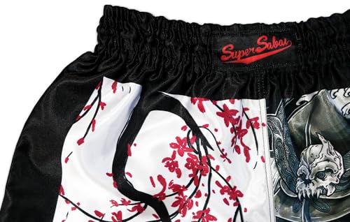 Authentic Muay Thai Boxing Shorts | Men Women Kids | Made in Thailand - color: 2.0 Cherry Blossom, size: Large