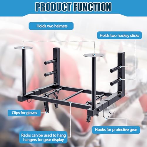 18.1 x 14.2 x 11.2 Inches Hockey Gear Drying Rack Wall Mount