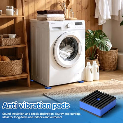 2" X 2" Anti Vibration Pads,Vibration Isolator Pads for Air Compressor,Mechanical Vibration Damping Pads for washing machine,Pre-Drill Hole Rubber Isolation Pads for Heavy Duty Rubber(4 Pcs)