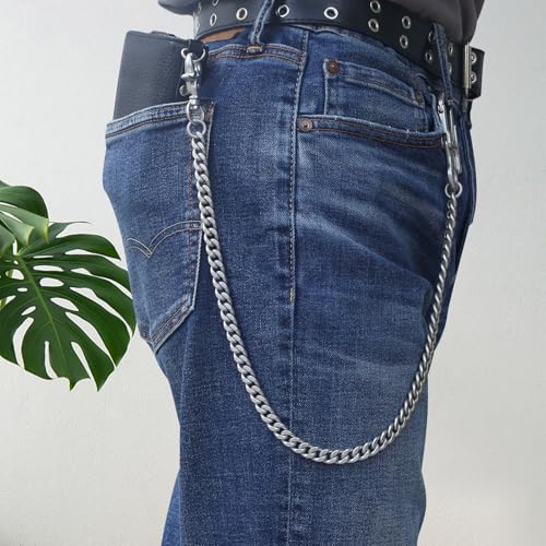 Ahiller Heavy Duty Key Wallet Chains for Men Biker - color: Gunmetal-qk-1p